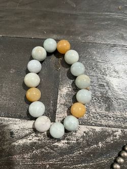 Authentic Grade A Burmese Jadeite Bead Bracelet