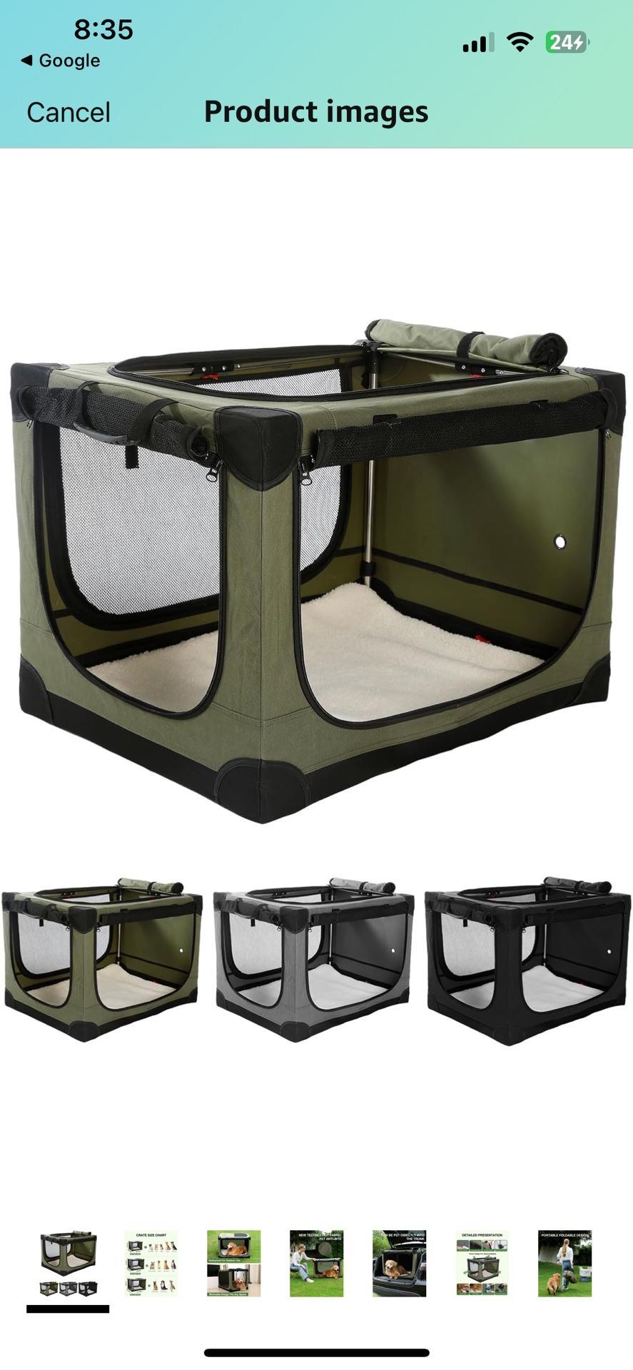 LeSure Collapsible Dog Crate 36”