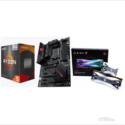 Am4 Atx Motherboard Combo With Cpu & Ram Sticks
