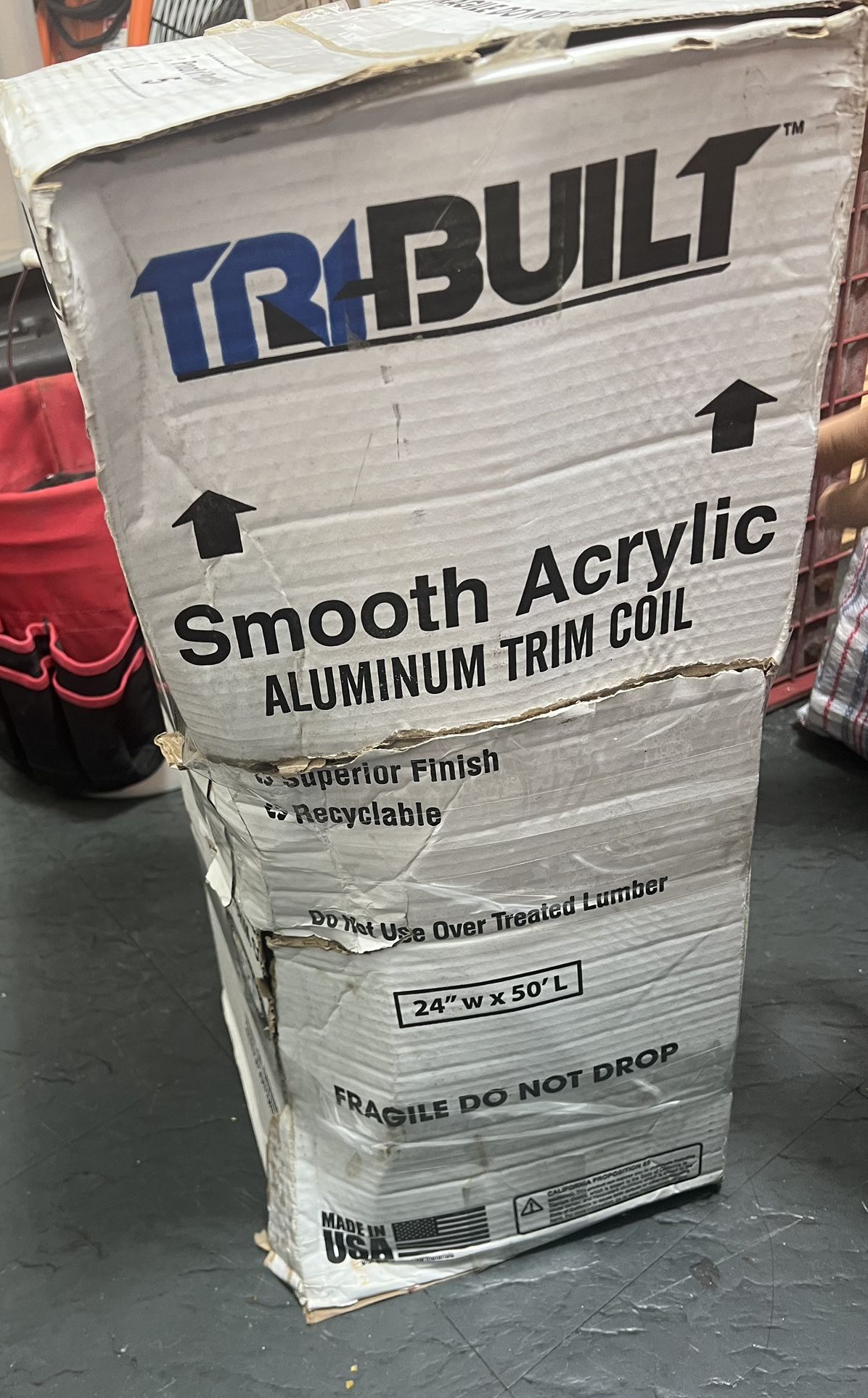 Tribuilt smooth aluminum trim coil white dover white New
