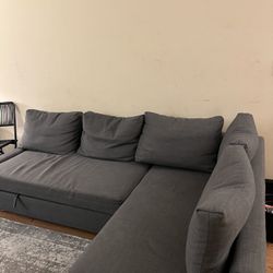 Ikea Dark Gray Sofa Bed with Storage