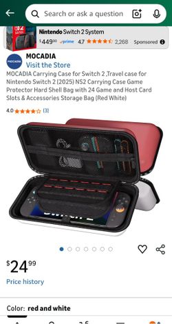 Carrying Case Nintendo Switch 2