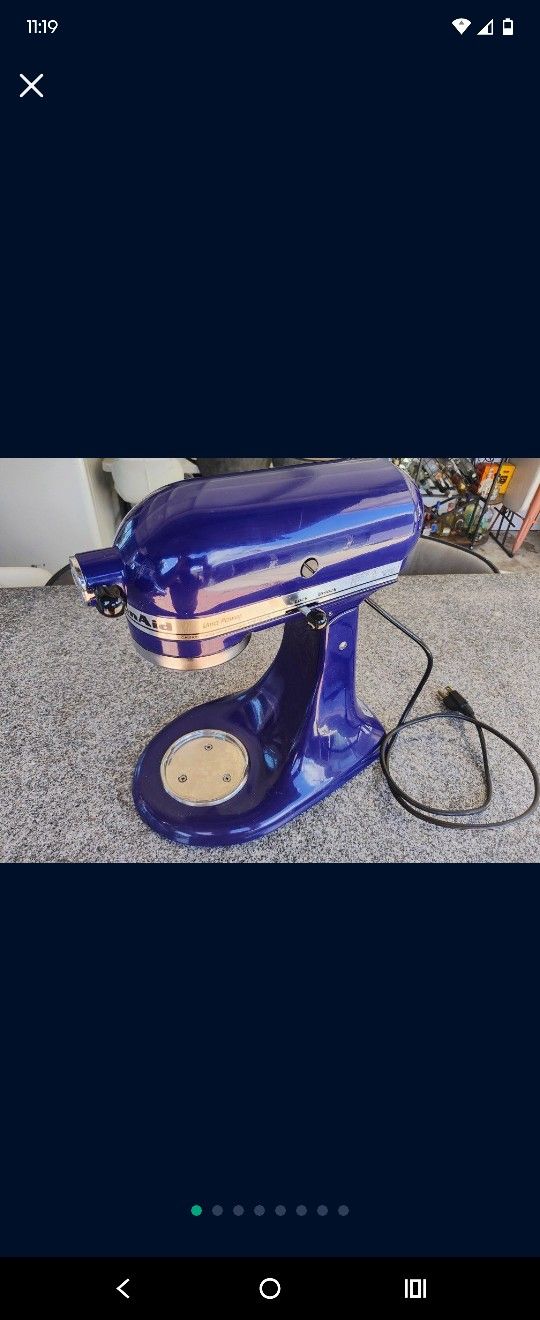 Kitchen Aid KSM90 Ultra Power Stand Mixer Speed Cobalt