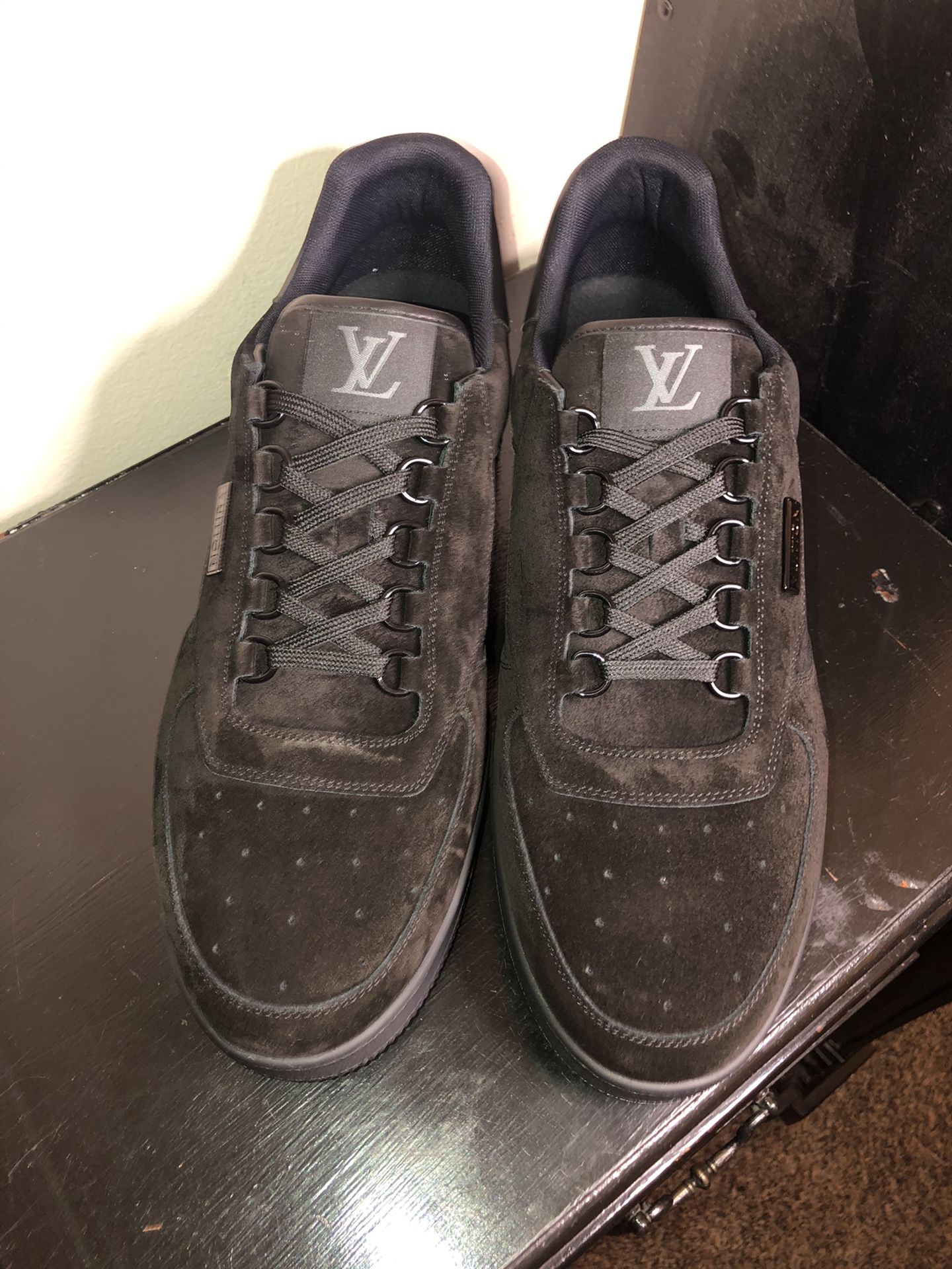 Authentic Black suede Louis Vuitton Sneakers (Men’s)