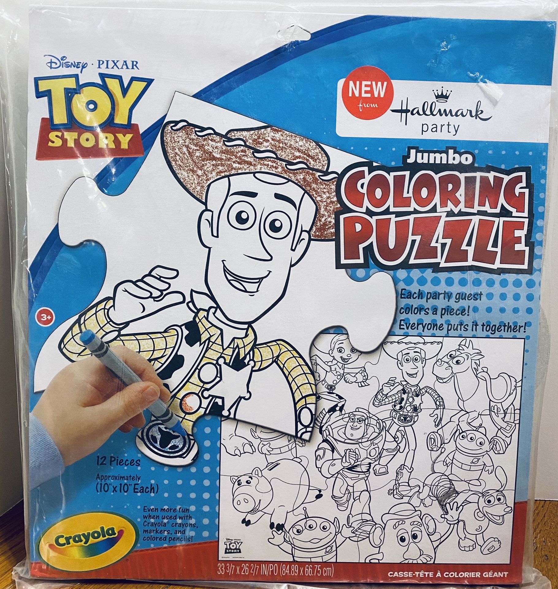 Disney Toy Story Jumbo Coloring Puzzle