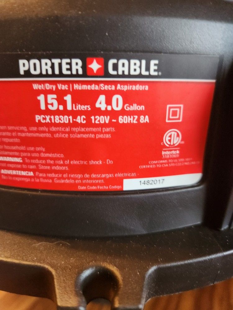 Porter Cable Shop Vac Power Head