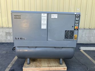 2004 Atlas Copco GX18FF 25hp Air Compressor Dryer Tank