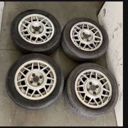 4 - 185/60r14 4x100 4x3.94 Stock Vw Golf Xa Xb Integra Honda Del Sol  Fit Civic Miata Yaris Wheels Rims Tires!!