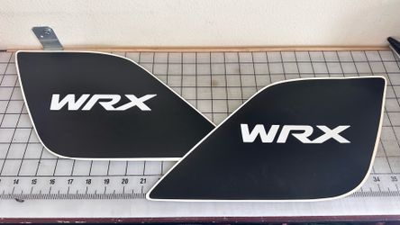 2015 - 2021 SUBARU IMPREZA STI WRX SIDE SPOILER PANEL MATTE BLACK/ WRX STICKER VINYL DECAL SET