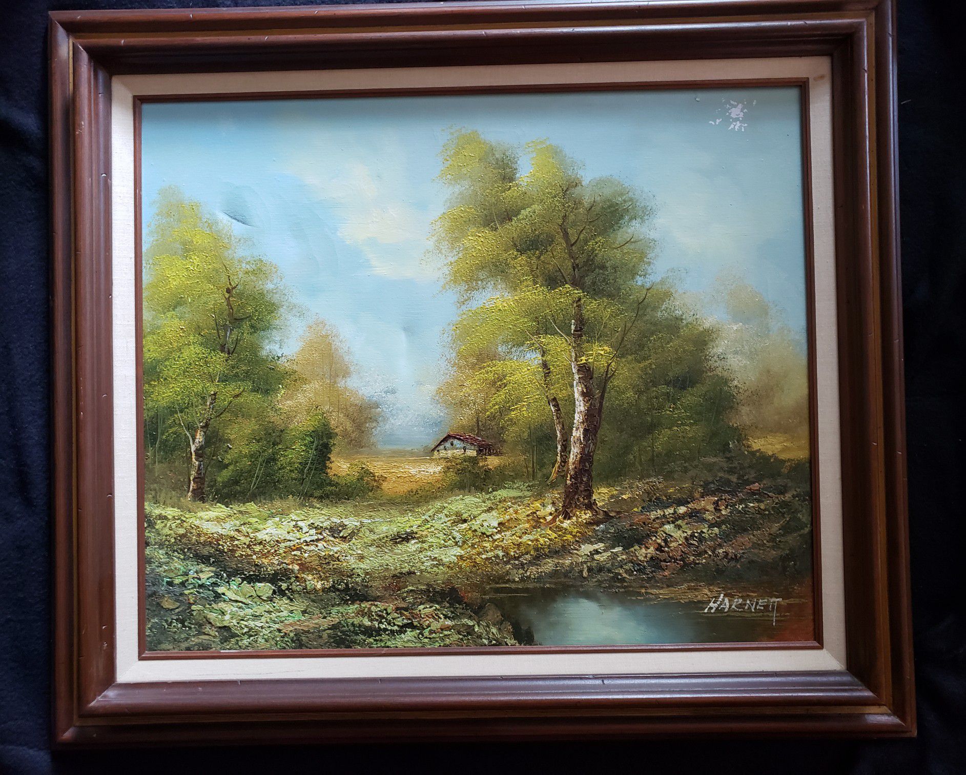 Vintage signed and certified Harnett painting