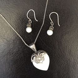 Valentine Gift Necklace & Earrings Set 