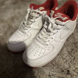 Nike Air Force 1 Low “White University Red” hit me wit yo best offer!!