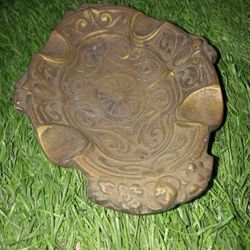 Antique Bronze Ashtray 
