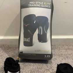 Everlast punching Bag And Gloves