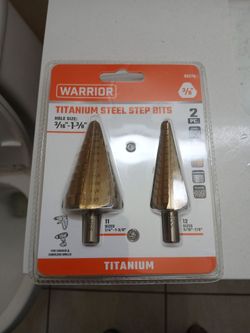 Brand New Warrior Titanium steel step bits