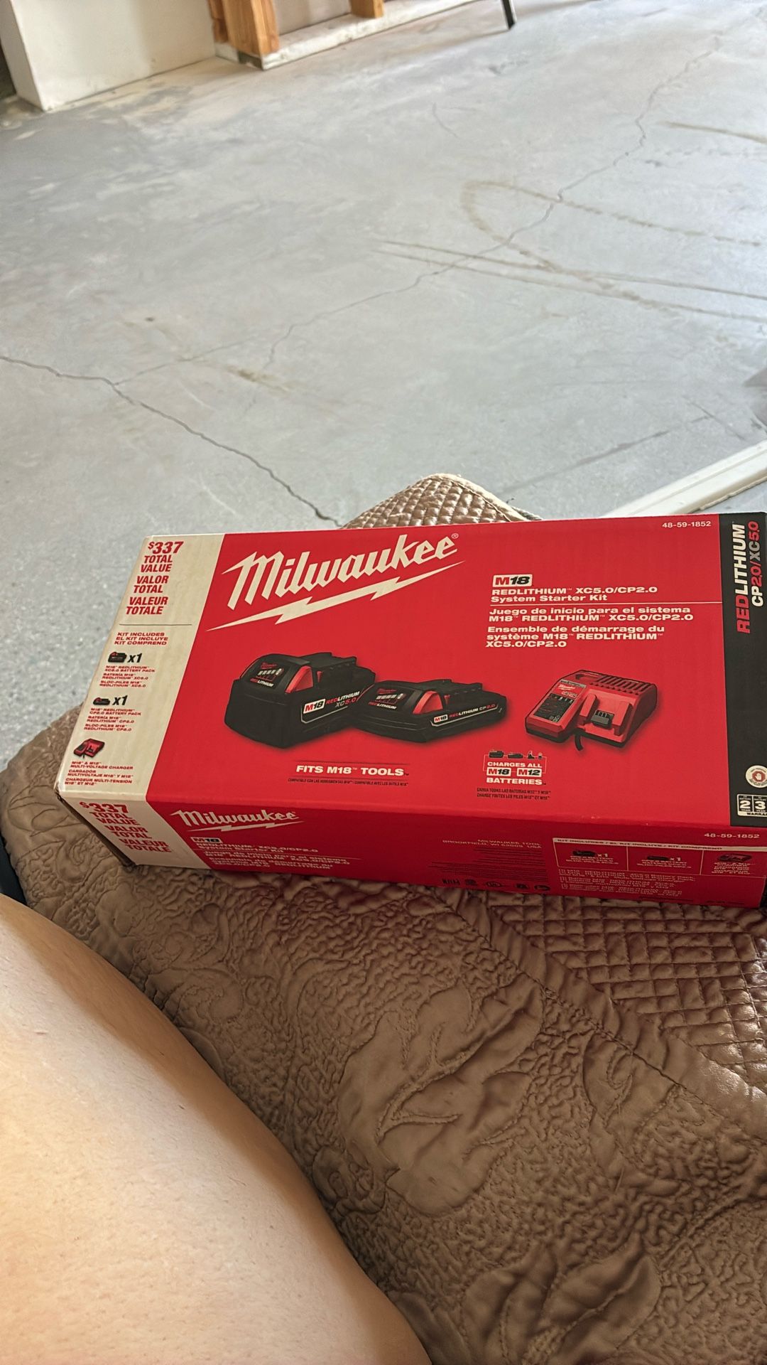 Milwaukee Red LithiumM18 Xc5.0 And Cp2.0 System Starter Kit W Charger