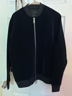 Zara Mens Navy Blue Velvet Jacket Mens 