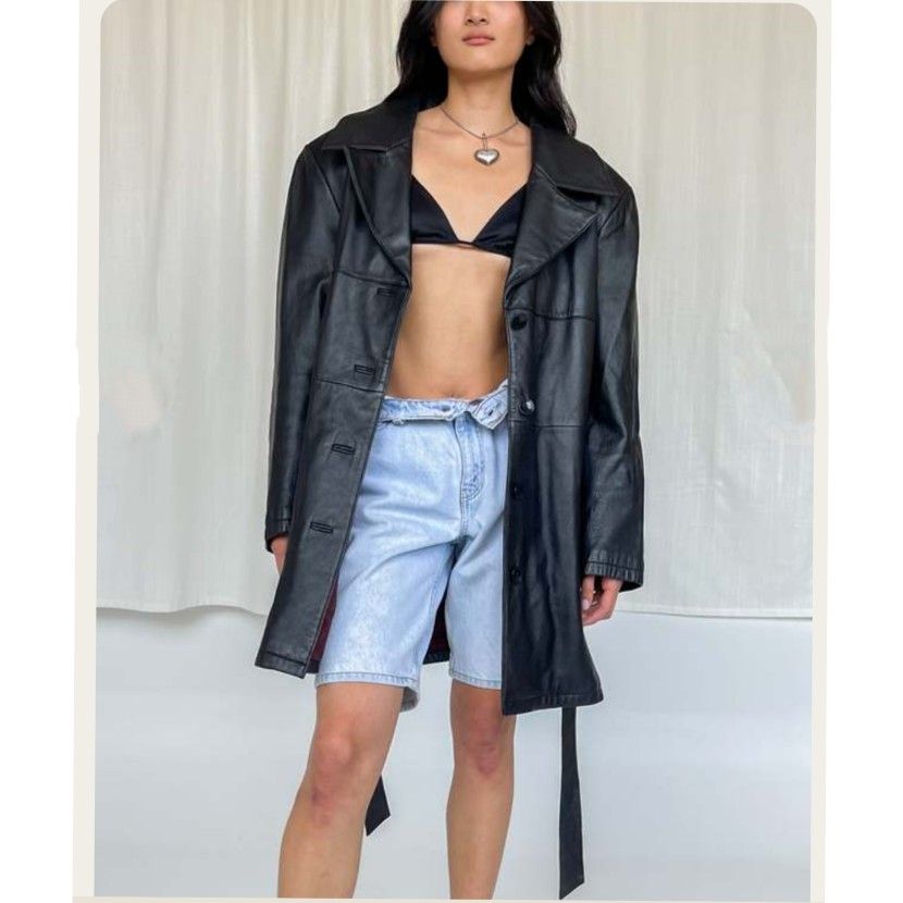 Women's Black Leather Jacket.