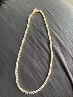 925 Sterling silver diamond chain yellow