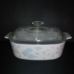 Corningware Pastel Bouquet Dish