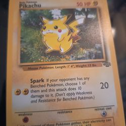 Vintage Pikachu Pokemon Card