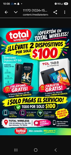 Celular mas tableta con 3 meses de servicio solo $100