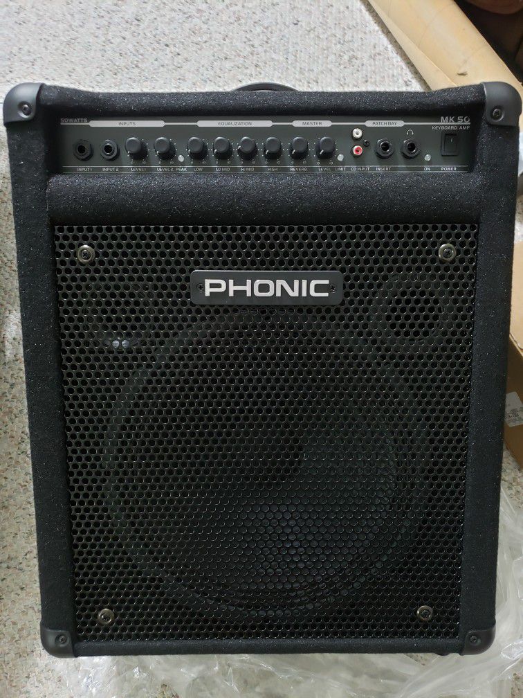 Phonic MK50 Keyboard Amplifier 12" Woofer, Tweeter And Equalizer