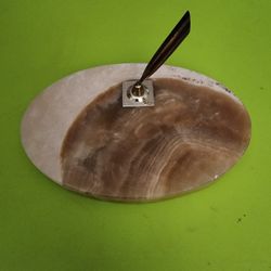 Polished Stone Desktop Pen Holder