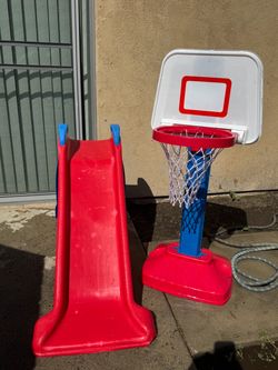 FREE slide and basketball hoop