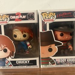 Freddy Krueger and Chucky funko pop