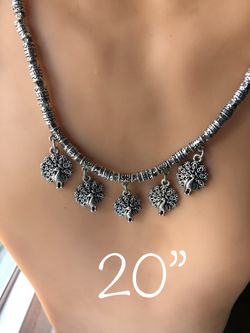 Tibetan silver necklace 20”