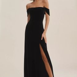 Black Velvet Gown By Jenny Yoo + Anthropologie