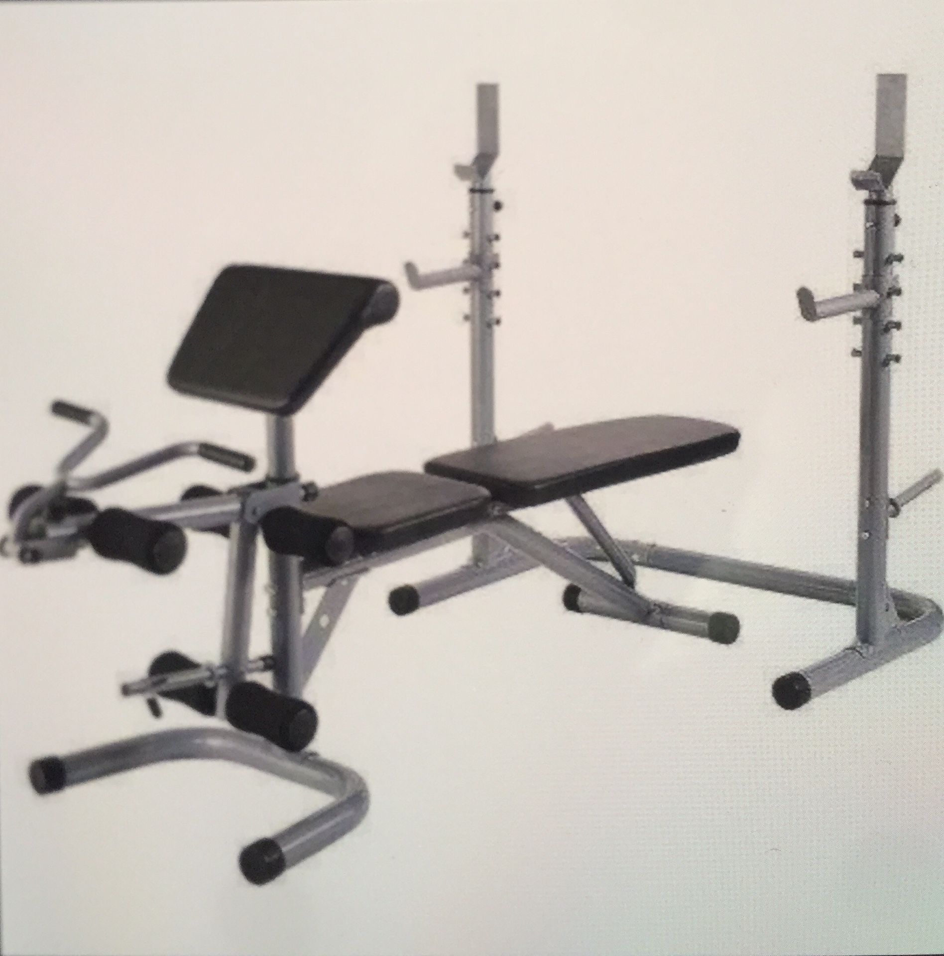 WORKOUT STATION ADJUSTABLE OLYMPIC WORKOUT BENCH WITH SQUAT RACK