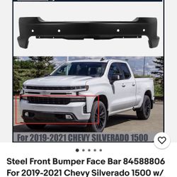 Steel Front Bumper Face Bar for 2019-2021 Chevy Silverado 1500