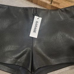  Garage Faux Leather Shorts (Size 5)