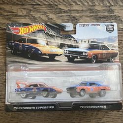 HOT WHEELS PREMIUM 2022 70 PLYMOUTH SUPERBIRD 70 ROADRUNNER 2 PACK
