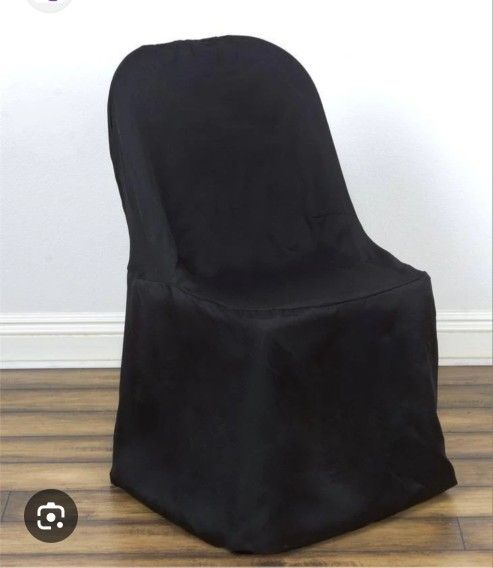 Black Chair Covers For Folding Chairs With separate White Band