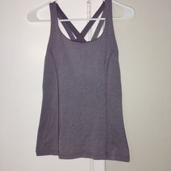 Purple Athletic Tank Top with Cross-Back Straps size 6