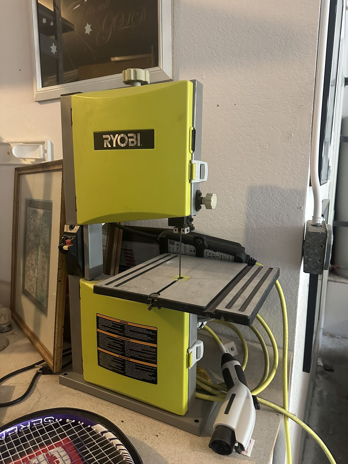 RYOBI 2.5 Amp 9 in. Band Saw, model BS904G.