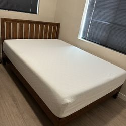Full Wood Bed Frame With Headboard