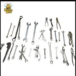 33 Vintage BULK LOT USA Wrenches 13Lbs. 5/16" thru 1-1/16" Proto, S-K & more 🇺🇸