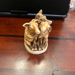 Harmony Kingdom threes a crowd sheep trinket box