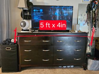 Dark Brown 6-Drawer Double Dresser