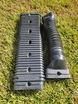 StealthFlow Downspout Extension & Drainage Cover – Black Outdoor Drain System