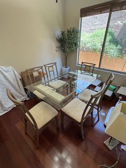 Glass Dining Table and Chairs