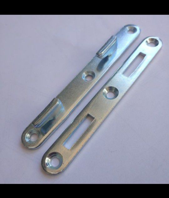 New Set of 4 5" Long Metal Brackets Plate Hooks for Bed Frames || Placas de Metal con Gancho para Camas