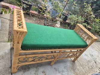 Beautiful wicker boho bench