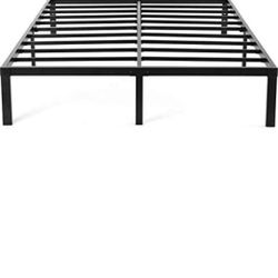 Heavy Duty QUEEN Platform Bed Frame,NOAH MEGATRON Slatted Bed Base 14 Inch Mattress Foundation Bed Frame,12 Inch Under-Bed Storage,No Box Spring Neede
