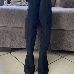 Suede over the knee boots