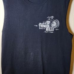 2013 GILDAN STURGIS 73th ANNIVERSARY THUNDER IN THE HILLS SLEEVELESS T-SHIRT L